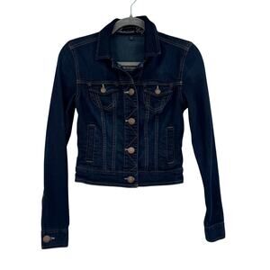 American Eagle AE Women's XS Dark Wash Classic Fitted Denim Jean Jacket